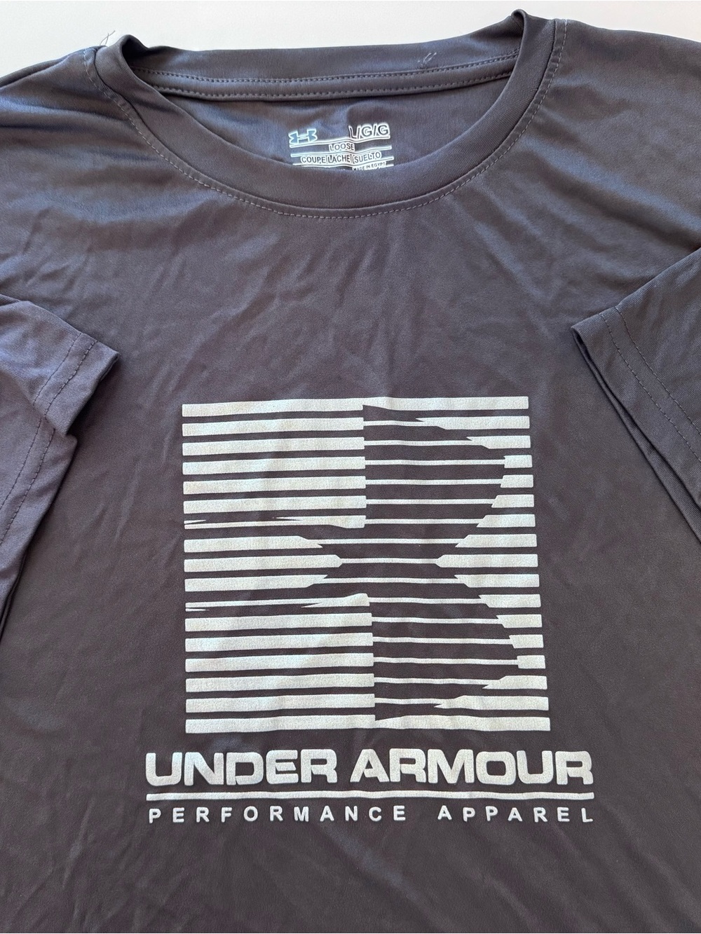Under Armour Heatgear Men’s Loose Fit Short Sleeve Tee — Gray Size L